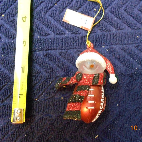 3 South Carolina GAMECOCKS Snowman on Football - Picture 1 of 4